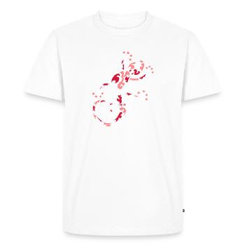 gecko tribal rose et blanc - T-shirt Premium bio Homme - blanc - Devant - Nico (187cm)