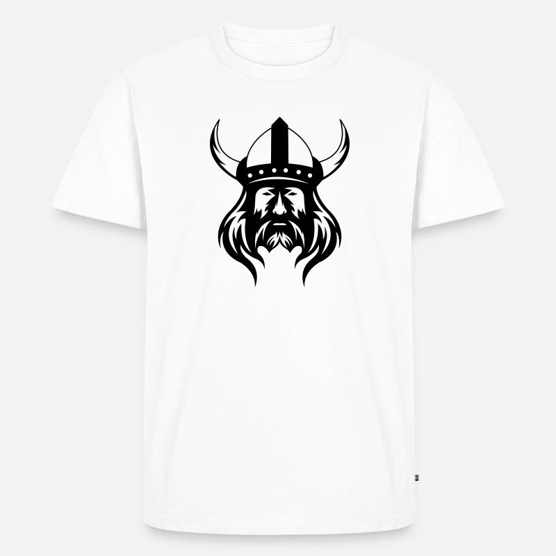wikinger_01 - Männer Premium Bio T-Shirt - Weiß