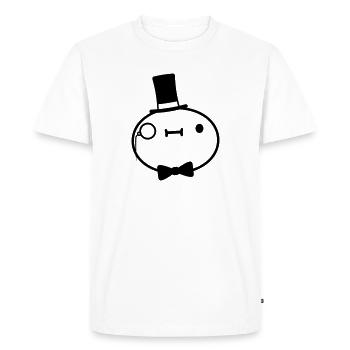 gentlemen sir herr cylinder - Men's Premium Organic T-Shirt - white - Front - Nico (187cm)