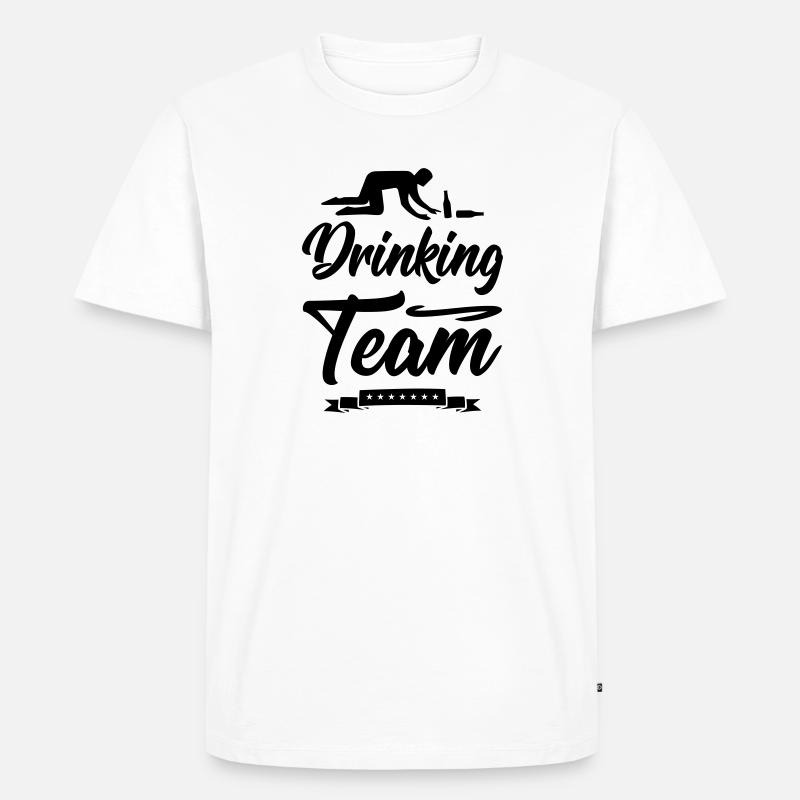 drinking team design - Männer Premium Bio T-Shirt - Weiß