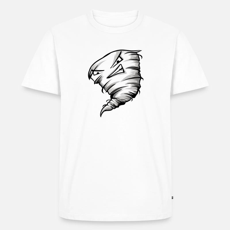 Tornado - Männer Premium Bio T-Shirt - Weiß