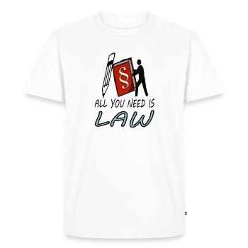 Law study law student studying gift - Men's Premium Organic T-Shirt - white - Front - Nico (187cm)