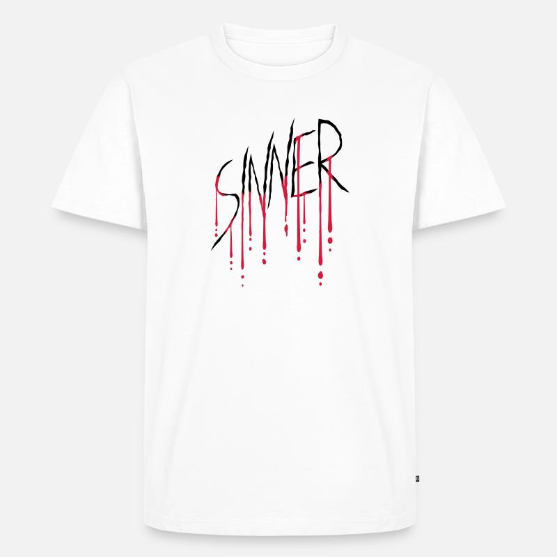 Égratignure de la plaie Sinner - T-shirt Premium bio Homme - blanc