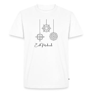 Aïd Moubarak - T-shirt Premium bio Homme - blanc - Devant - Nico (187cm)