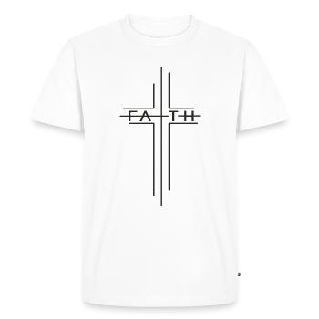 Faith - Men's Premium Organic T-Shirt - white - Front - Nico (187cm)