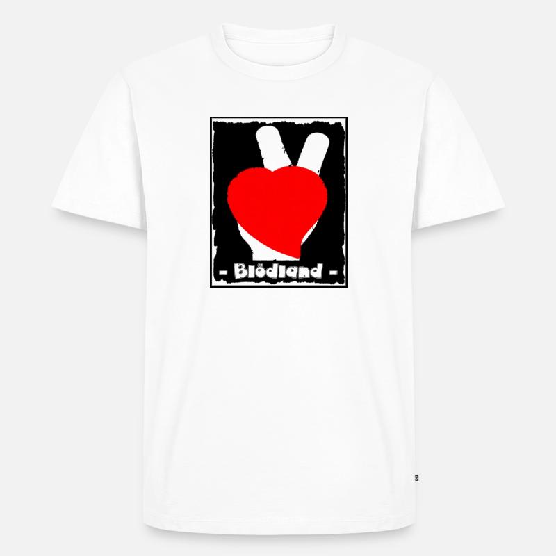 Blödländchen - Männer Premium Bio T-Shirt - Weiß
