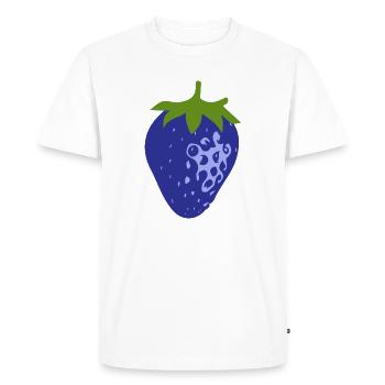 Fraise bleue - T-shirt Premium bio Homme - blanc - Devant - Nico (187cm)