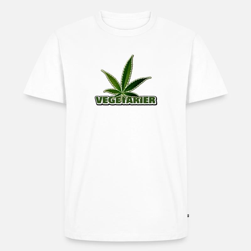 vegetarier v2 - Männer Premium Bio T-Shirt - Weiß