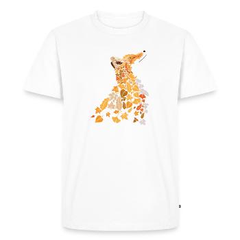 Autumn Fox - Men's Premium Organic T-Shirt - white - Front - Nico (187cm)