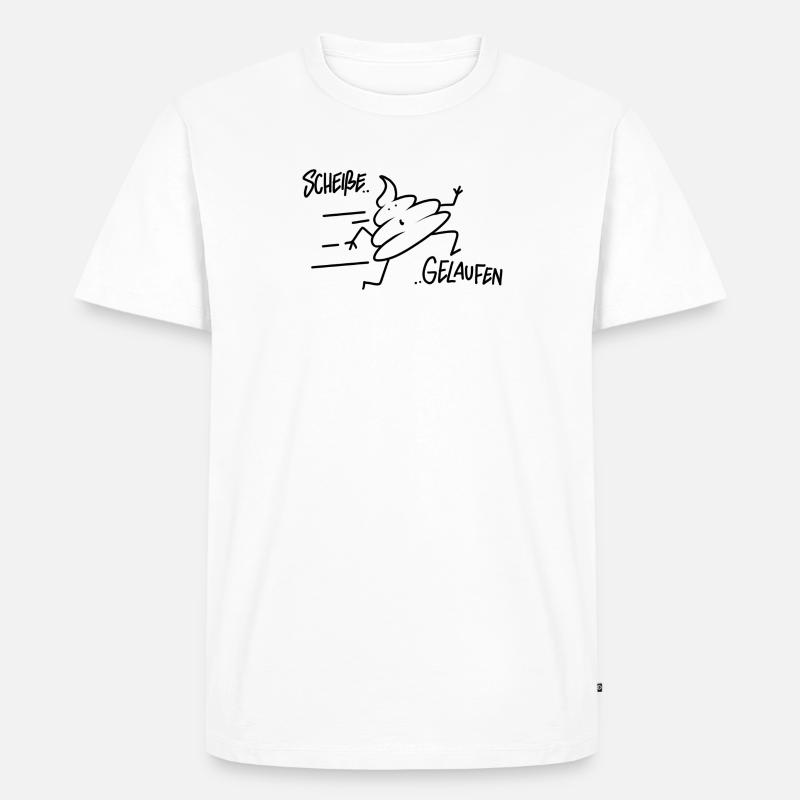 Shit happens - Männer Premium Bio T-Shirt - Weiß