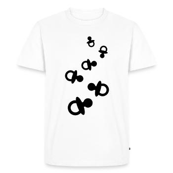 Sucette Bébé - T-shirt Premium bio Homme - blanc - Devant - Nico (187cm)