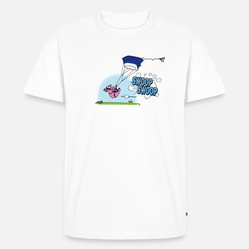 Swooping Poops - Männer Premium Bio T-Shirt - Weiß