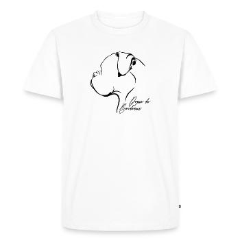 DOGUE DE BORDEAUX Profil Chiens Wilsigns - T-shirt Premium bio Homme - blanc - Devant - Nico (187cm)