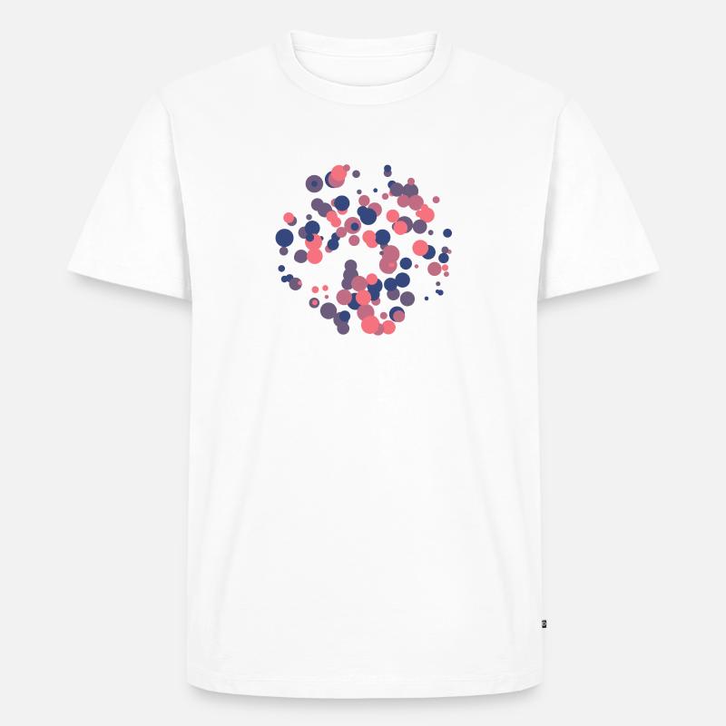 Abstrakte Kreise Muster - Männer Premium Bio T-Shirt - Weiß