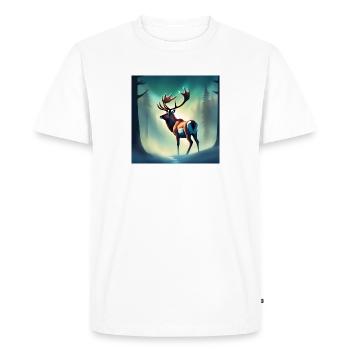 Caribou forêt canadienne - T-shirt Premium bio Homme - blanc - Devant - Nico (187cm)