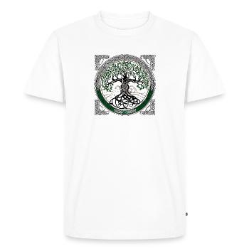 Enchanted Celtic Forest - Men's Premium Organic T-Shirt - white - Front - Nico (187cm)