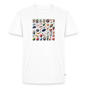 Temps - T-shirt Premium bio Homme - blanc - Devant - Nico (187cm)