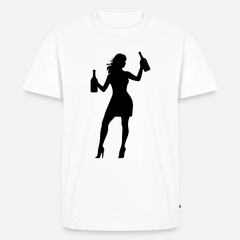 Frau Spass Icon - Männer Premium Bio T-Shirt - Weiß