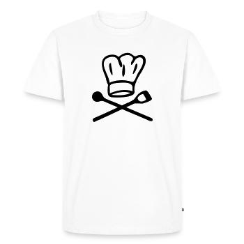 chef - T-shirt Premium bio Homme - blanc - Devant - Nico (187cm)