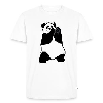 panda - T-shirt Premium bio Homme - blanc - Devant - Nico (187cm)