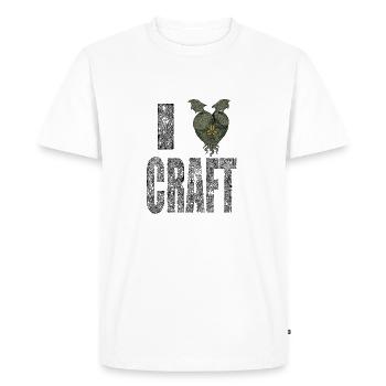I Lovecraft - Men's Premium Organic T-Shirt - white - Front - Nico (187cm)