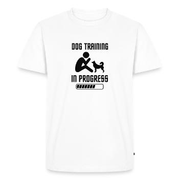 Dog training - Men's Premium Organic T-Shirt - white - Front - Nico (187cm)