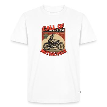 Nostalgie Biker 3 - T-shirt Premium bio Homme - blanc - Devant - Nico (187cm)