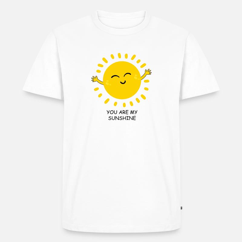 Glückliche sonne - Männer Premium Bio T-Shirt - Weiß
