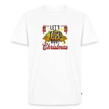 Let’s Taco 'bout Noël Tacofan Taco Lovers - T-shirt Premium bio Homme - blanc - Devant - Nico (187cm)