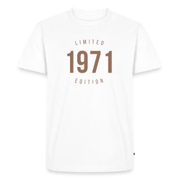 1971 Limited Edition Retro Style Birthday Gift - Men's Premium Organic T-Shirt - white - Front - Nico (187cm)