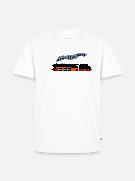 Modellbahner 2 - Männer Premium Bio T-Shirt - Weiß