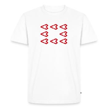 Football Love blanc - T-shirt Premium bio Homme - blanc - Devant - Nico (187cm)