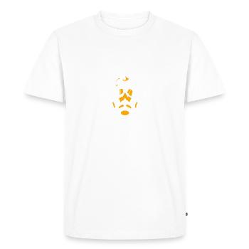 Je suis un papa grand-père pompier fête des pères pompier - T-shirt Premium bio Homme - blanc - Devant - Nico (187cm)