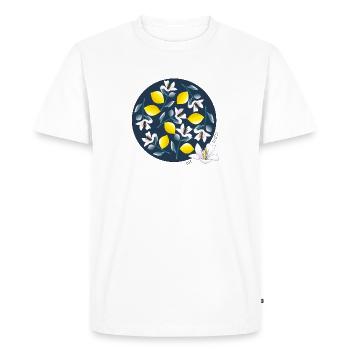 Fleurs de citron - T-shirt Premium bio Homme - blanc - Devant - Nico (187cm)