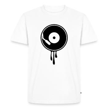 Vinyle chaud - T-shirt Premium bio Homme - blanc - Devant - Nico (187cm)