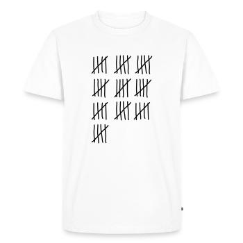 50th birthday - Men's Premium Organic T-Shirt - white - Front - Nico (187cm)