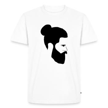 Hipster Man - Men's Premium Organic T-Shirt - white - Front - Nico (187cm)