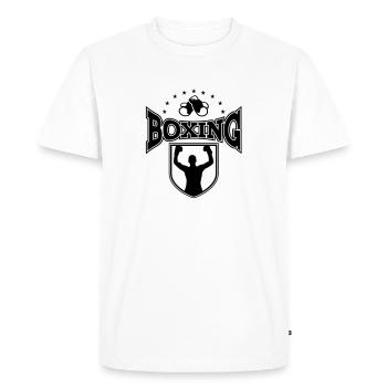 boxing - T-shirt Premium bio Homme - blanc - Devant - Nico (187cm)