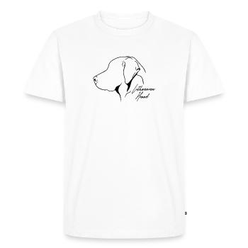 Profil de chien courant lituanien Chiens de chasse Chiens Wilsigns - T-shirt Premium bio Homme - blanc - Devant - Nico (187cm)