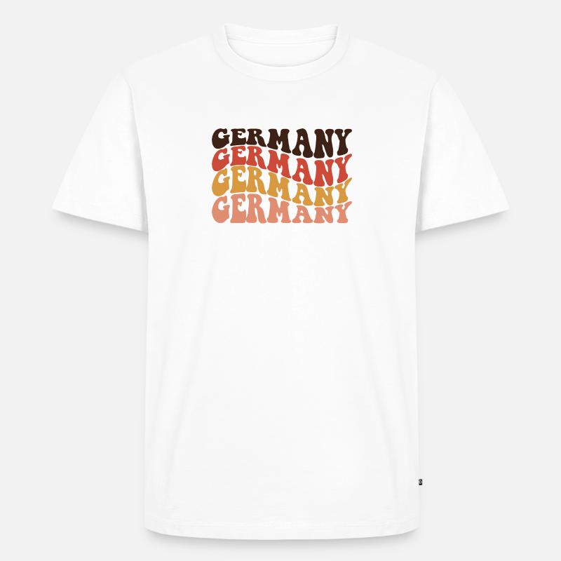 Germany Retro Text Layers - Men's Premium Organic T-Shirt - white