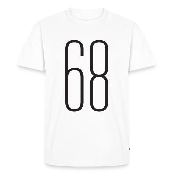 68 - Men's Premium Organic T-Shirt - white - Front - Nico (187cm)