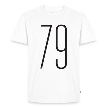 79 - Men's Premium Organic T-Shirt - white - Front - Nico (187cm)