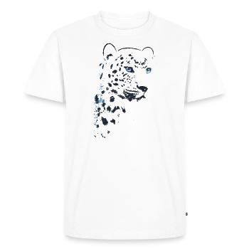 léopard, chat, chat sauvage, peinture, dessin - T-shirt Premium bio Homme - blanc - Devant - Nico (187cm)