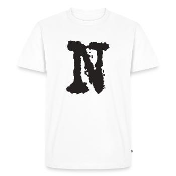 N - Men's Premium Organic T-Shirt - white - Front - Nico (187cm)