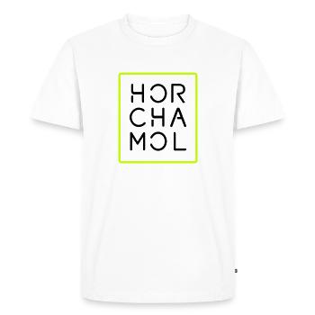 Frankenwaldshirts - Horchamol - Männer Premium Bio T-Shirt - Weiß - Vorne - Nico (187cm)