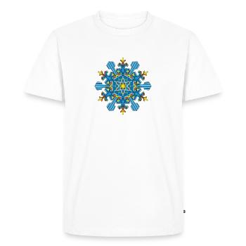 Snowflakes Mandala - Men's Premium Organic T-Shirt - white - Front - Nico (187cm)