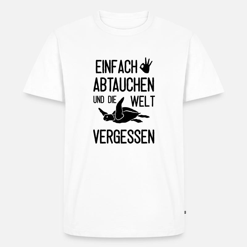 Einfach mal abtauchen - Männer Premium Bio T-Shirt - Weiß
