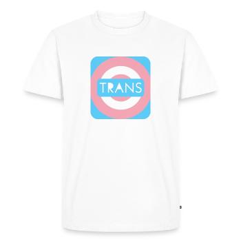 Circular Trans - Men's Premium Organic T-Shirt - white - Front - Nico (187cm)