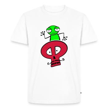 Salamanca Frog - Men's Premium Organic T-Shirt - white - Front - Nico (187cm)