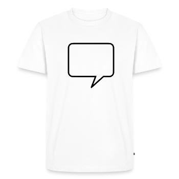 Ballon (carré) - T-shirt Premium bio Homme - blanc - Devant - Nico (187cm)